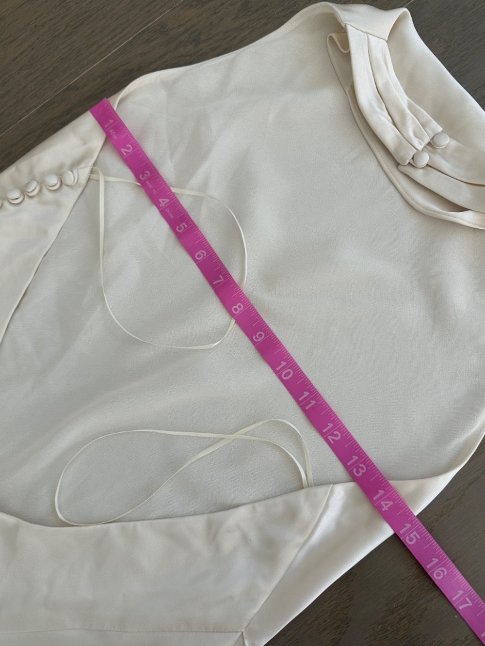 Reformation ROY Satin Wedding Dress Halter Gown Fior Di Latte Ivory With Tags 8 - Picture 7 of 9